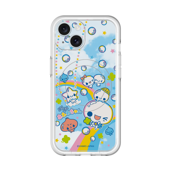 スリムプロテクションプレミアムケース with MagSafe［ ぷくぷくあわわちゃん - レインボー ］