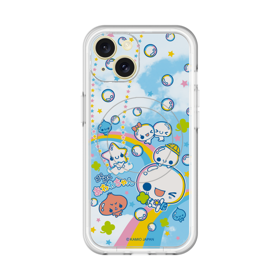 スリムプロテクションプレミアムケース with MagSafe［ ぷくぷくあわわちゃん - レインボー ］
