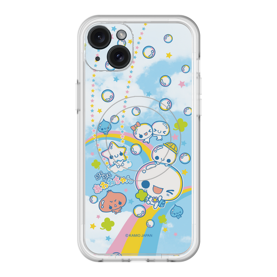 スリムプロテクションプレミアムケース with MagSafe［ ぷくぷくあわわちゃん - レインボー ］