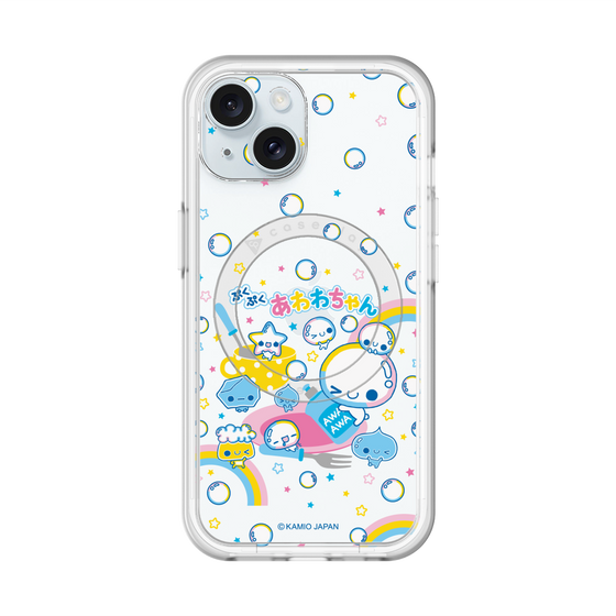 スリムプロテクションプレミアムケース with MagSafe［ ぷくぷくあわわちゃん - しゃぼんだま ］