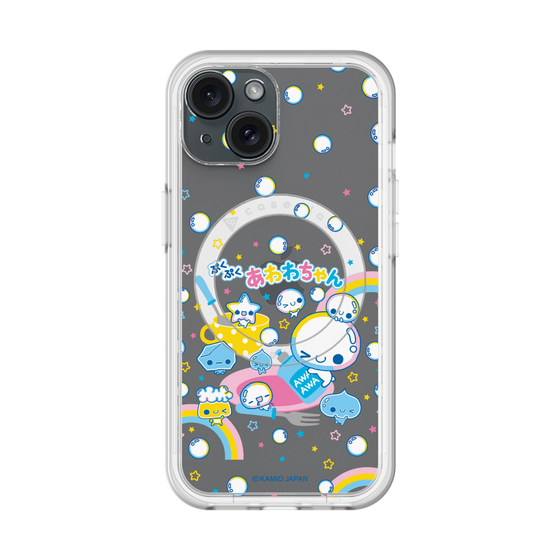 スリムプロテクションプレミアムケース with MagSafe［ ぷくぷくあわわちゃん - しゃぼんだま ］