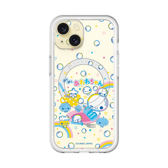 スリムプロテクションプレミアムケース with MagSafe［ ぷくぷくあわわちゃん - しゃぼんだま ］