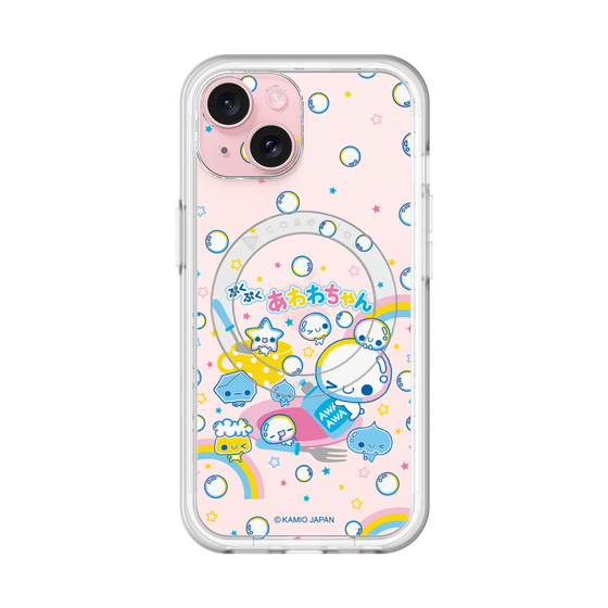 スリムプロテクションプレミアムケース with MagSafe［ ぷくぷくあわわちゃん - しゃぼんだま ］