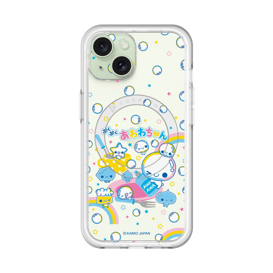 スリムプロテクションプレミアムケース with MagSafe［ ぷくぷくあわわちゃん - しゃぼんだま ］