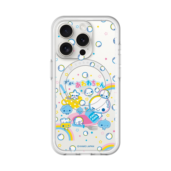 スリムプロテクションプレミアムケース with MagSafe［ ぷくぷくあわわちゃん - しゃぼんだま ］