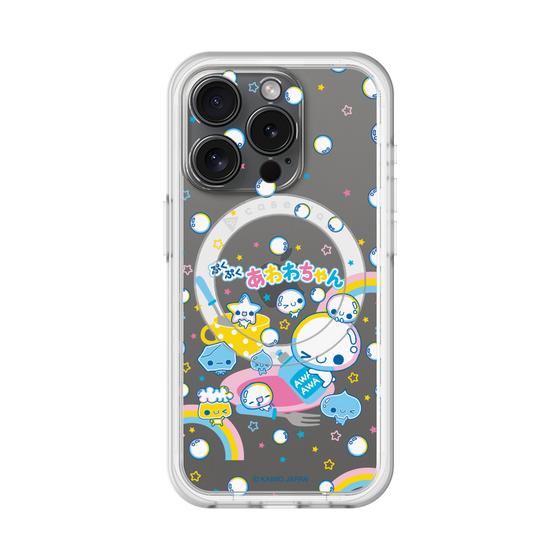 スリムプロテクションプレミアムケース with MagSafe［ ぷくぷくあわわちゃん - しゃぼんだま ］