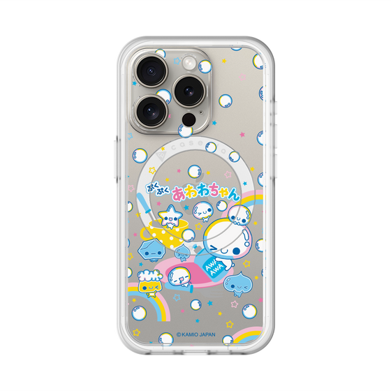 スリムプロテクションプレミアムケース with MagSafe［ ぷくぷくあわわちゃん - しゃぼんだま ］