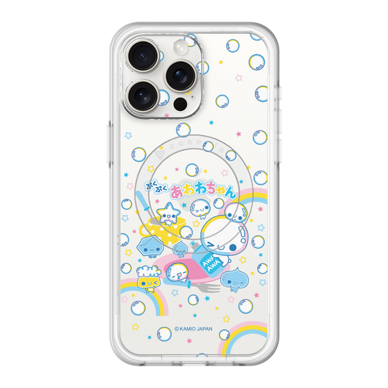 スリムプロテクションプレミアムケース with MagSafe［ ぷくぷくあわわちゃん - しゃぼんだま ］