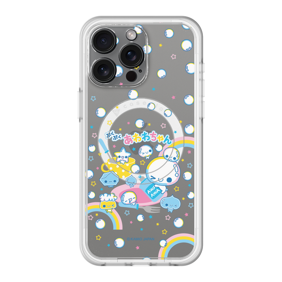 スリムプロテクションプレミアムケース with MagSafe［ ぷくぷくあわわちゃん - しゃぼんだま ］