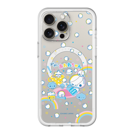 スリムプロテクションプレミアムケース with MagSafe［ ぷくぷくあわわちゃん - しゃぼんだま ］