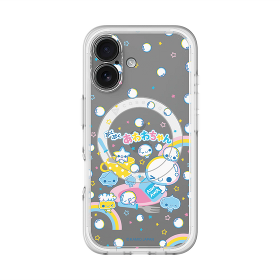スリムプロテクションプレミアムケース with MagSafe［ ぷくぷくあわわちゃん - しゃぼんだま ］