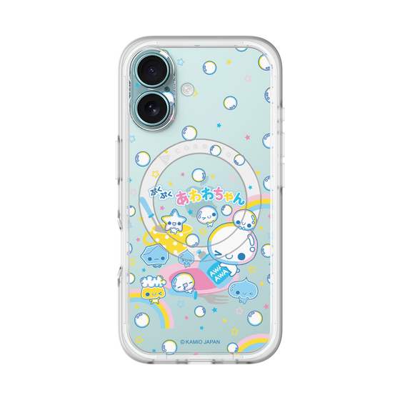 スリムプロテクションプレミアムケース with MagSafe［ ぷくぷくあわわちゃん - しゃぼんだま ］