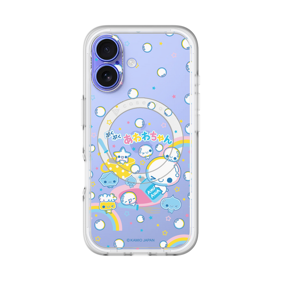 スリムプロテクションプレミアムケース with MagSafe［ ぷくぷくあわわちゃん - しゃぼんだま ］