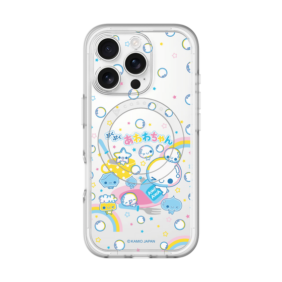 スリムプロテクションプレミアムケース with MagSafe［ ぷくぷくあわわちゃん - しゃぼんだま ］