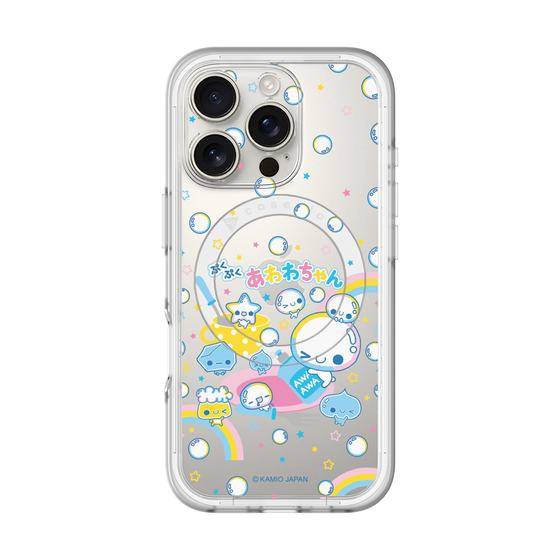 スリムプロテクションプレミアムケース with MagSafe［ ぷくぷくあわわちゃん - しゃぼんだま ］