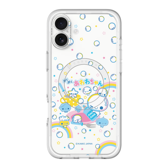 スリムプロテクションプレミアムケース with MagSafe［ ぷくぷくあわわちゃん - しゃぼんだま ］