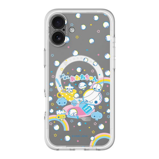 スリムプロテクションプレミアムケース with MagSafe［ ぷくぷくあわわちゃん - しゃぼんだま ］
