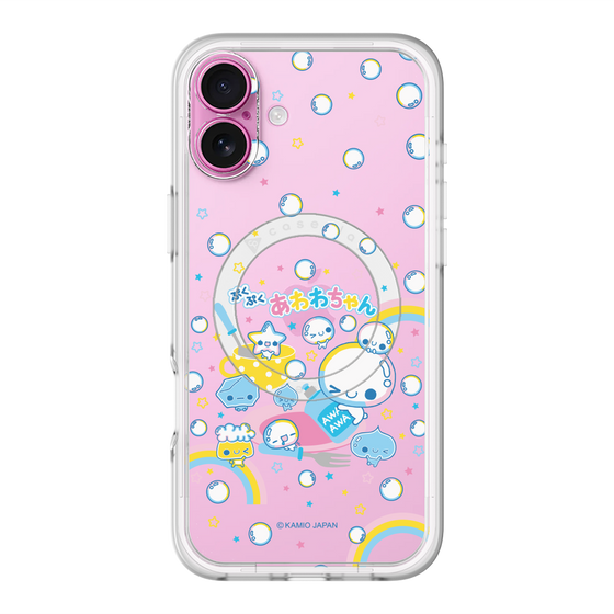 スリムプロテクションプレミアムケース with MagSafe［ ぷくぷくあわわちゃん - しゃぼんだま ］