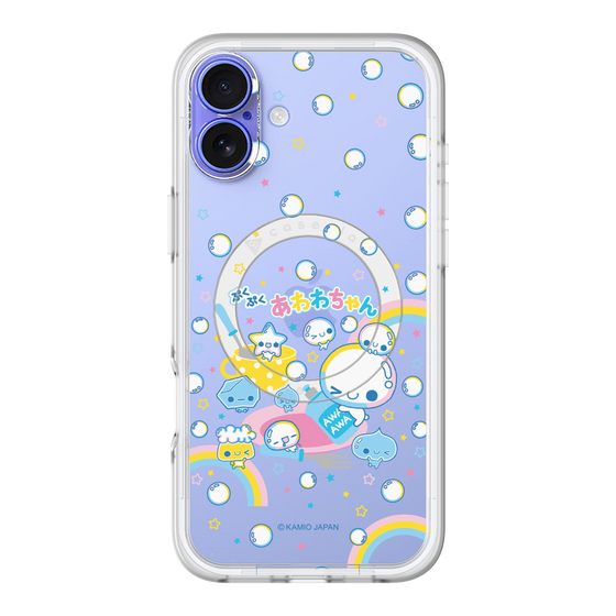 スリムプロテクションプレミアムケース with MagSafe［ ぷくぷくあわわちゃん - しゃぼんだま ］