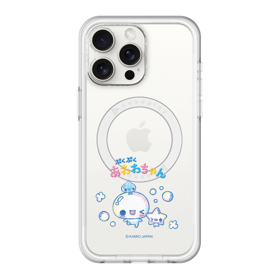 スリムプロテクションプレミアムケース with MagSafe［ ぷくぷくあわわちゃん - 仲良し ］
