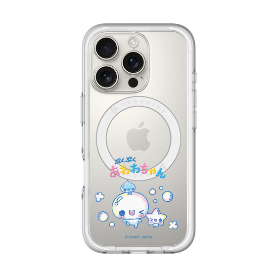 スリムプロテクションプレミアムケース with MagSafe［ ぷくぷくあわわちゃん - 仲良し ］