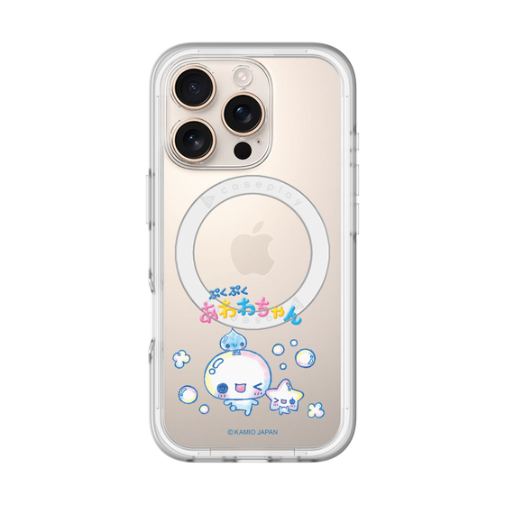 スリムプロテクションプレミアムケース with MagSafe［ ぷくぷくあわわちゃん - 仲良し ］