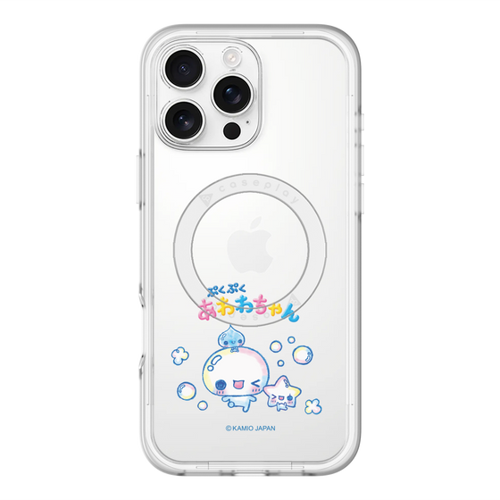 スリムプロテクションプレミアムケース with MagSafe［ ぷくぷくあわわちゃん - 仲良し ］