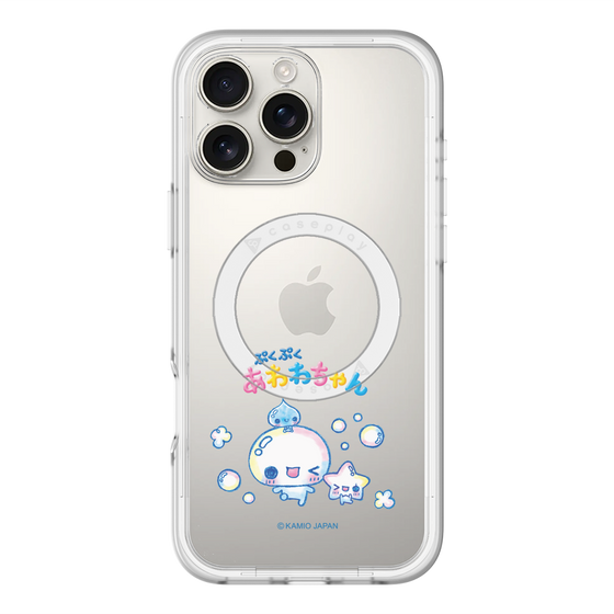 スリムプロテクションプレミアムケース with MagSafe［ ぷくぷくあわわちゃん - 仲良し ］