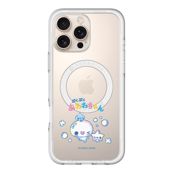 スリムプロテクションプレミアムケース with MagSafe［ ぷくぷくあわわちゃん - 仲良し ］