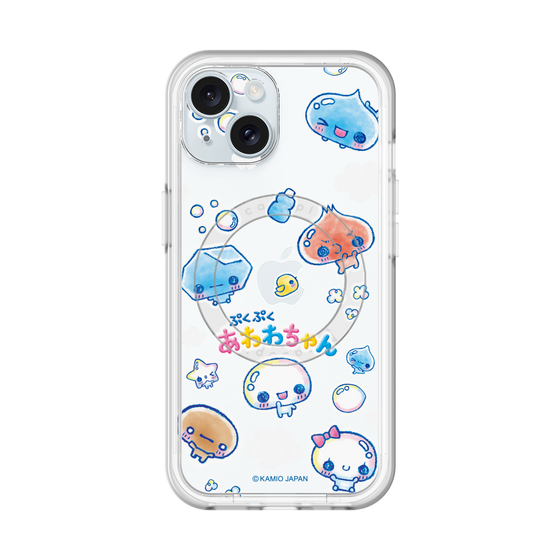 スリムプロテクションプレミアムケース with MagSafe［ ぷくぷくあわわちゃん - ステッカー ］