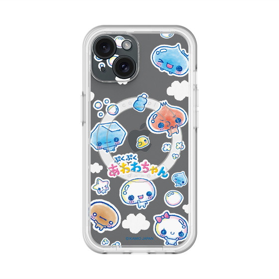 スリムプロテクションプレミアムケース with MagSafe［ ぷくぷくあわわちゃん - ステッカー ］