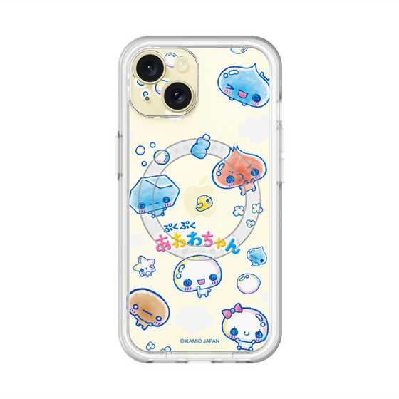 スリムプロテクションプレミアムケース with MagSafe［ ぷくぷくあわわちゃん - ステッカー ］