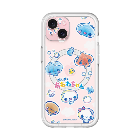 スリムプロテクションプレミアムケース with MagSafe［ ぷくぷくあわわちゃん - ステッカー ］