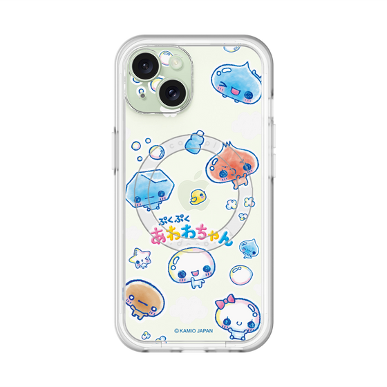 スリムプロテクションプレミアムケース with MagSafe［ ぷくぷくあわわちゃん - ステッカー ］