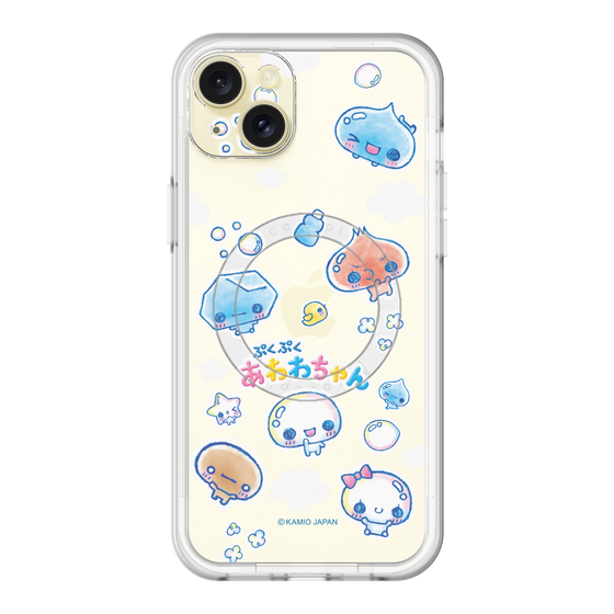 スリムプロテクションプレミアムケース with MagSafe［ ぷくぷくあわわちゃん - ステッカー ］