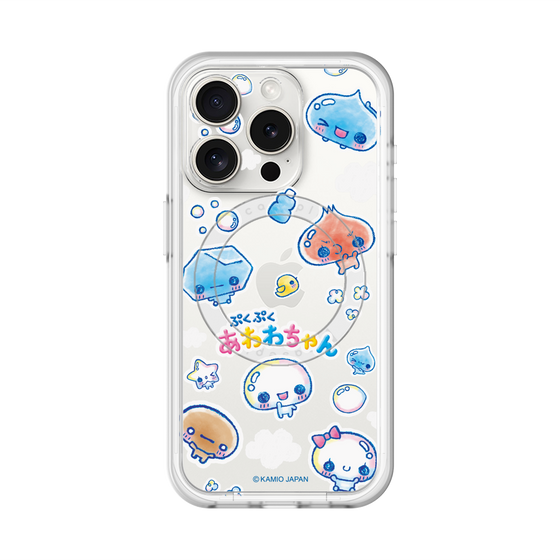 スリムプロテクションプレミアムケース with MagSafe［ ぷくぷくあわわちゃん - ステッカー ］