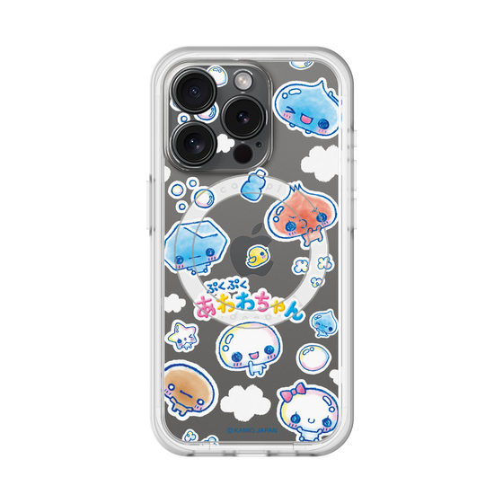 スリムプロテクションプレミアムケース with MagSafe［ ぷくぷくあわわちゃん - ステッカー ］