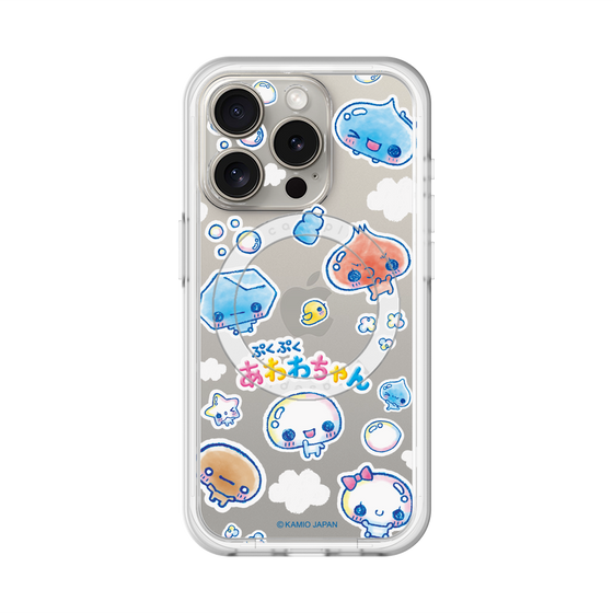 スリムプロテクションプレミアムケース with MagSafe［ ぷくぷくあわわちゃん - ステッカー ］