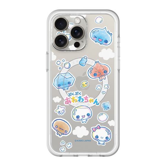 スリムプロテクションプレミアムケース with MagSafe［ ぷくぷくあわわちゃん - ステッカー ］
