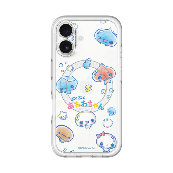 スリムプロテクションプレミアムケース with MagSafe［ ぷくぷくあわわちゃん - ステッカー ］