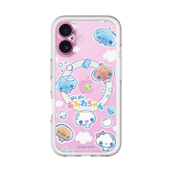 スリムプロテクションプレミアムケース with MagSafe［ ぷくぷくあわわちゃん - ステッカー ］