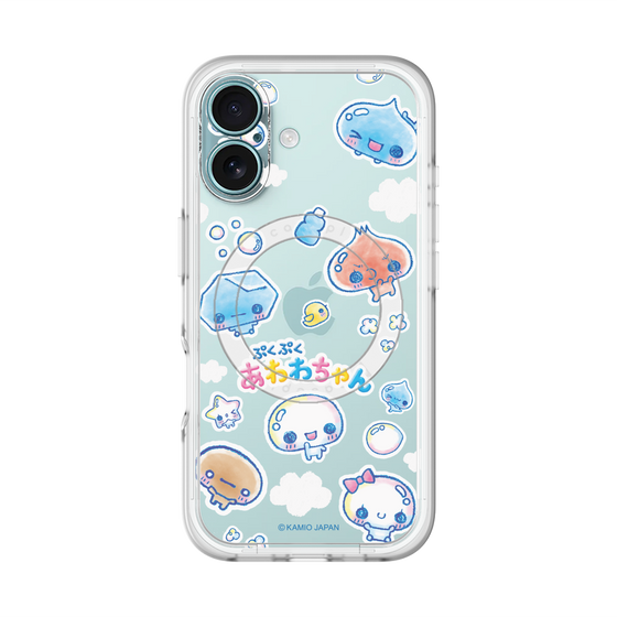 スリムプロテクションプレミアムケース with MagSafe［ ぷくぷくあわわちゃん - ステッカー ］