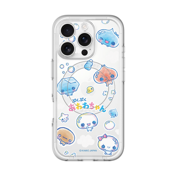 スリムプロテクションプレミアムケース with MagSafe［ ぷくぷくあわわちゃん - ステッカー ］
