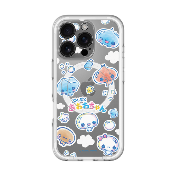 スリムプロテクションプレミアムケース with MagSafe［ ぷくぷくあわわちゃん - ステッカー ］