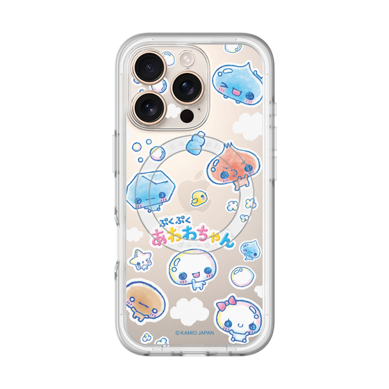 スリムプロテクションプレミアムケース with MagSafe［ ぷくぷくあわわちゃん - ステッカー ］