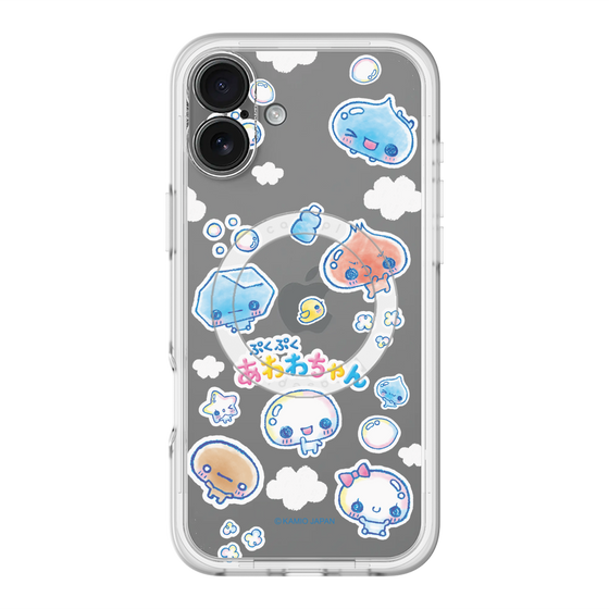 スリムプロテクションプレミアムケース with MagSafe［ ぷくぷくあわわちゃん - ステッカー ］