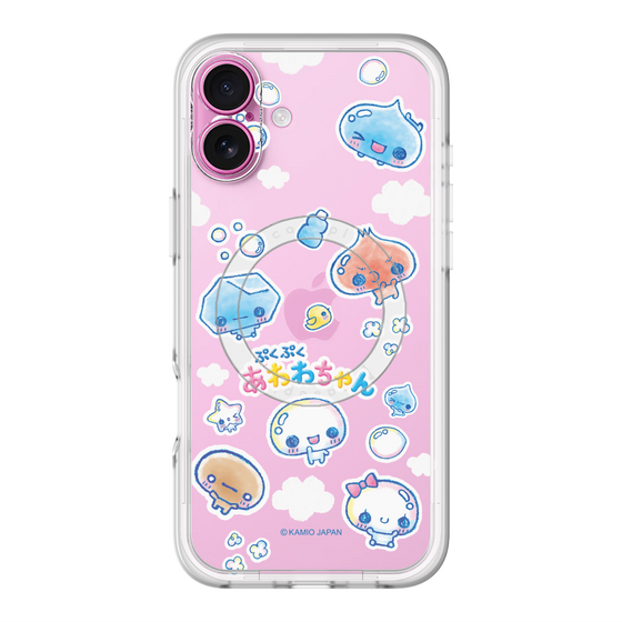 スリムプロテクションプレミアムケース with MagSafe［ ぷくぷくあわわちゃん - ステッカー ］