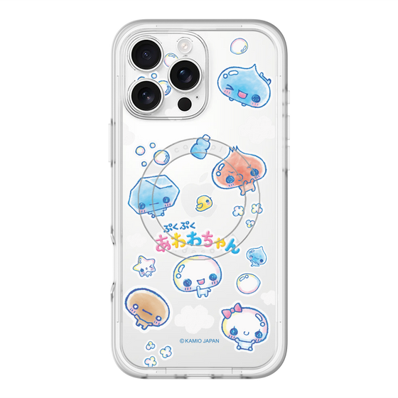 スリムプロテクションプレミアムケース with MagSafe［ ぷくぷくあわわちゃん - ステッカー ］