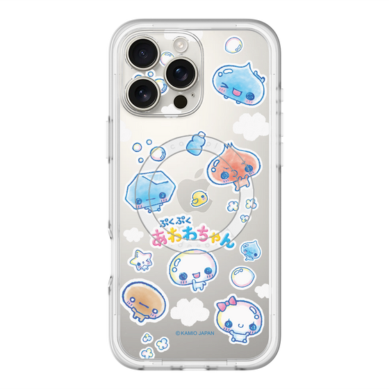 スリムプロテクションプレミアムケース with MagSafe［ ぷくぷくあわわちゃん - ステッカー ］