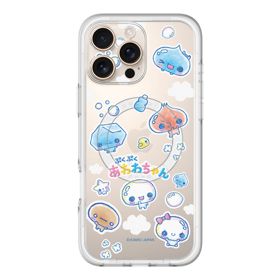 スリムプロテクションプレミアムケース with MagSafe［ ぷくぷくあわわちゃん - ステッカー ］